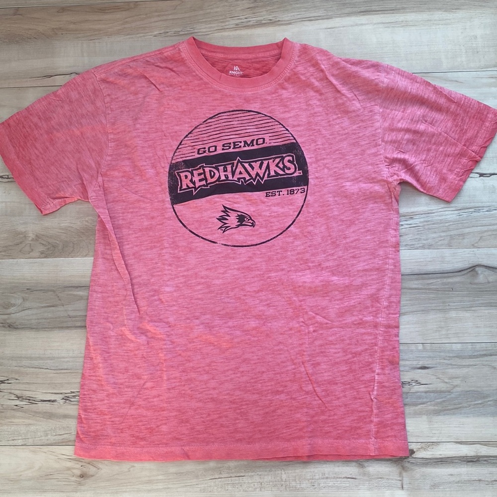 Knights Apparel Mens Large RedHawks Tee Shirt.